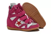 mujer isabel marant cuir zapatos etoile star white pink